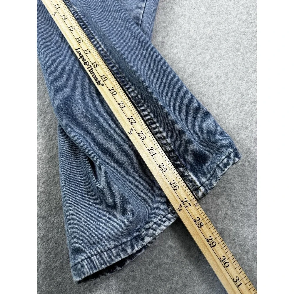 Levi's 550 Jeans Mens 50x30 Blue Relaxed Tapered Fit Light Wash Denim Casual